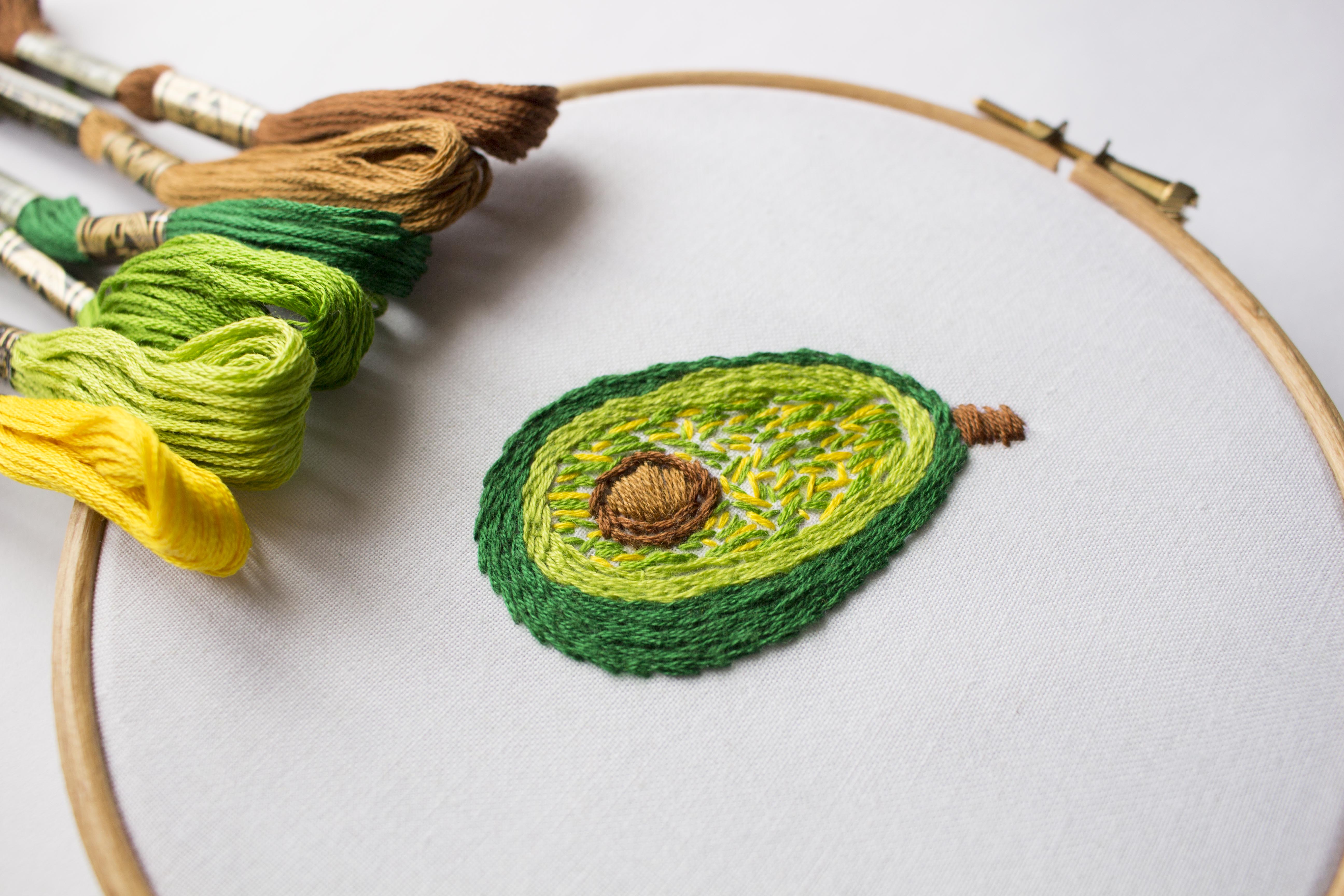 avocado-embroidery-stem-stitch-patch